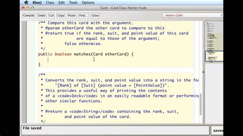 how to write a java card